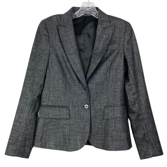 NWOT THEORY Blazer 4 Single Breasted Wool Blend with Silver Shimmer - Picture 1 of 8